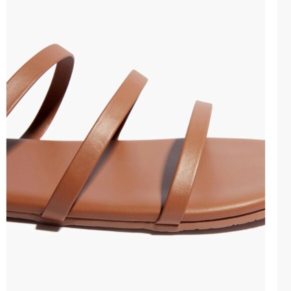 NEW TKEES Made In Brazil Leather Emma Flat Strappy Sandals in Au Natural 7252j1 - Picture 6 of 10